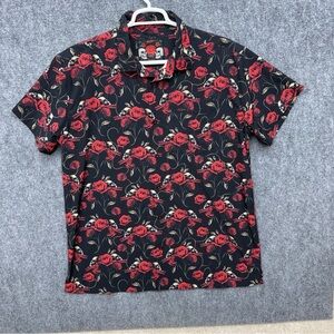 Retro Rifle Sacrifice V2 button up shirt Hawaiian short sleeve Men's size 2xl
